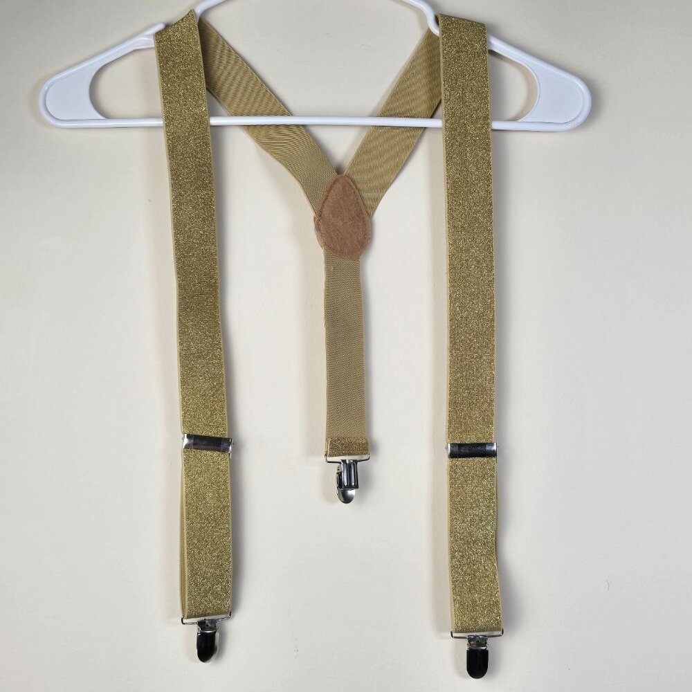 Gold Suspenders Costume 80s 90s Hip Hop Pop Star Disco Rap Robot Futuristic - Picture 5 of 5